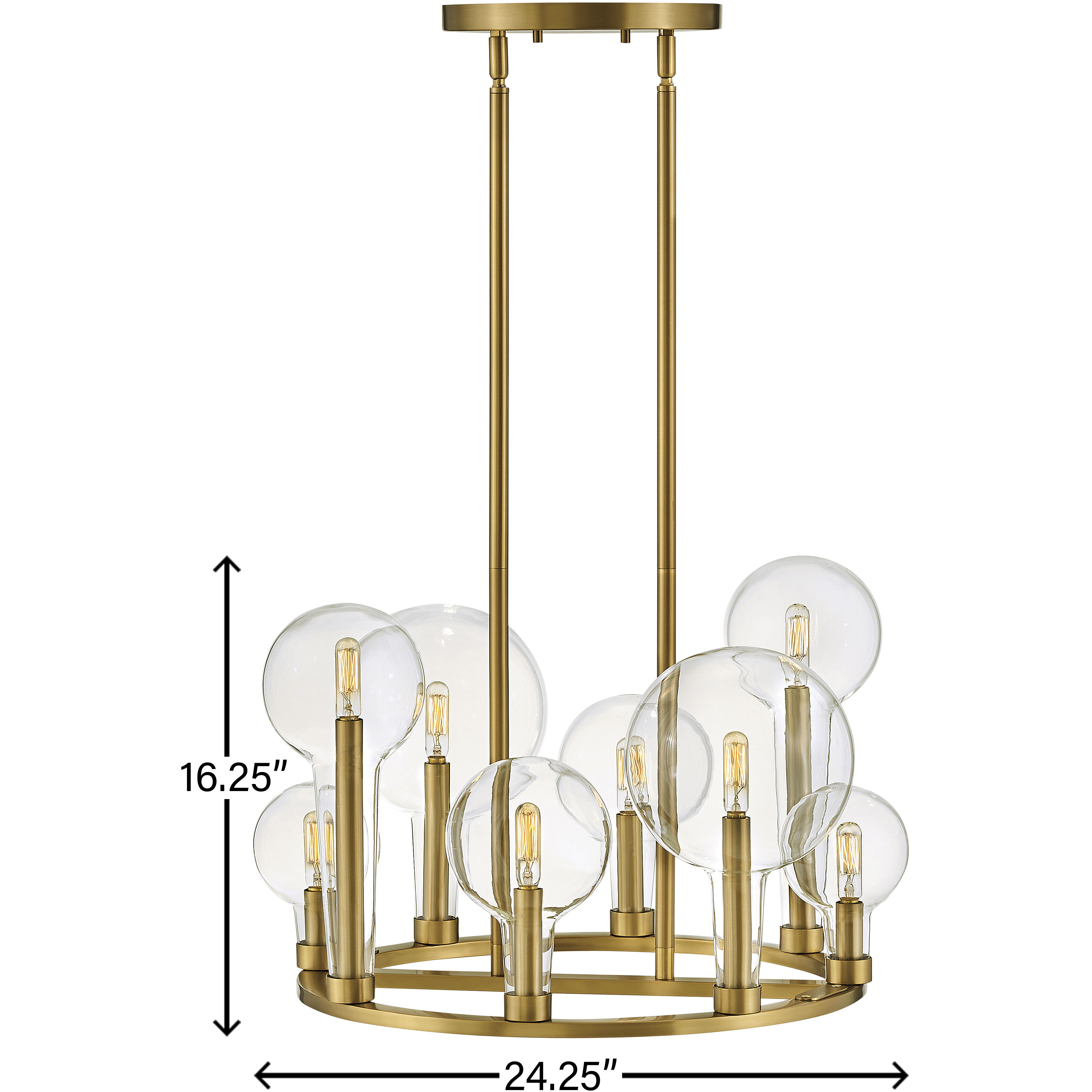 Alchemy 8 Light 24.25 inch Lacquered Brass Indoor Chandelier Ceiling Light