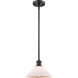 Ballston Orwell LED 8.38 inch Oil Rubbed Bronze Pendant Ceiling Light in Matte White Glass, Ballston
