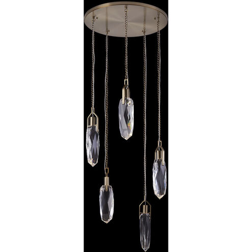Diamante 23 inch Winter Brass Pendant Ceiling Light in Firenze Clear