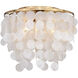 Elsa LED 16 inch Natural Brass Flush Mount Ceiling Light