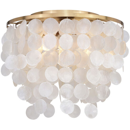 Elsa LED 16 inch Natural Brass Flush Mount Ceiling Light