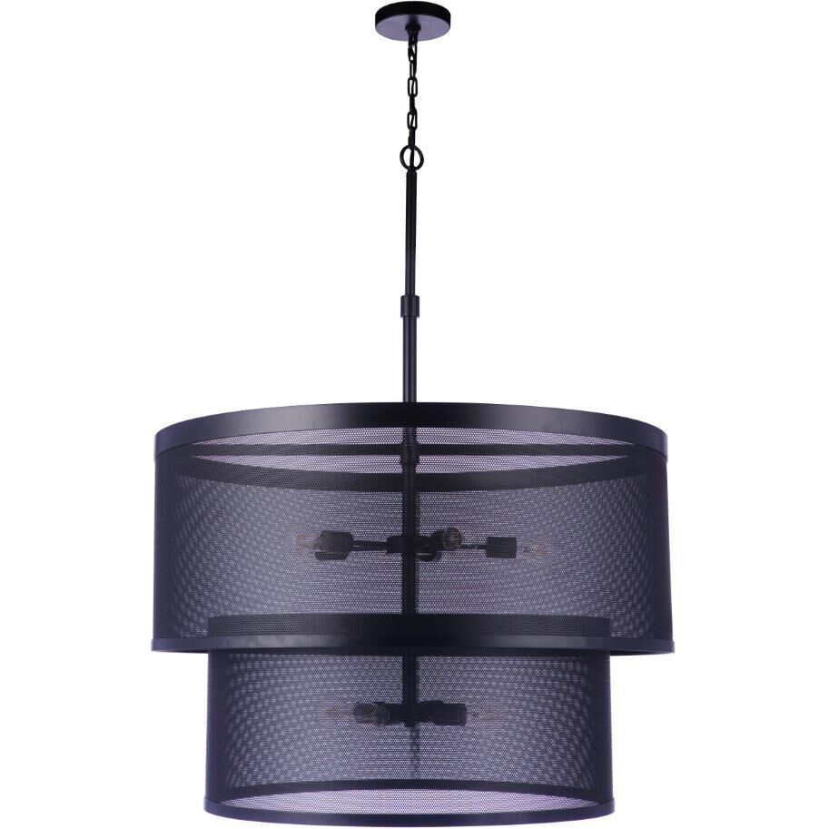 Mesh 9 Light 36 inch Flat Black Pendant Ceiling Light