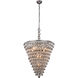 Nordic 7 Light 24 inch Antique Silver Pendant Ceiling Light, Urban Classic