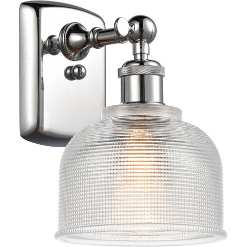 Ballston Dayton LED 6 inch Polished Chrome Sconce Wall Light in Clear Glass, Ballston