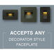 Hardy Island Luna 120v 4.00 watt Satin Black Landscape Step Light in 2700K, Horizontal