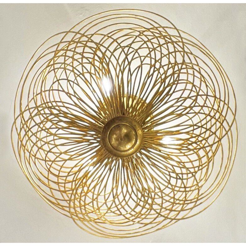 Doral 3 Light 19 inch Renaissance Gold Semi Flush Ceiling Light