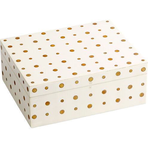 Dot Crown White And Brass Container