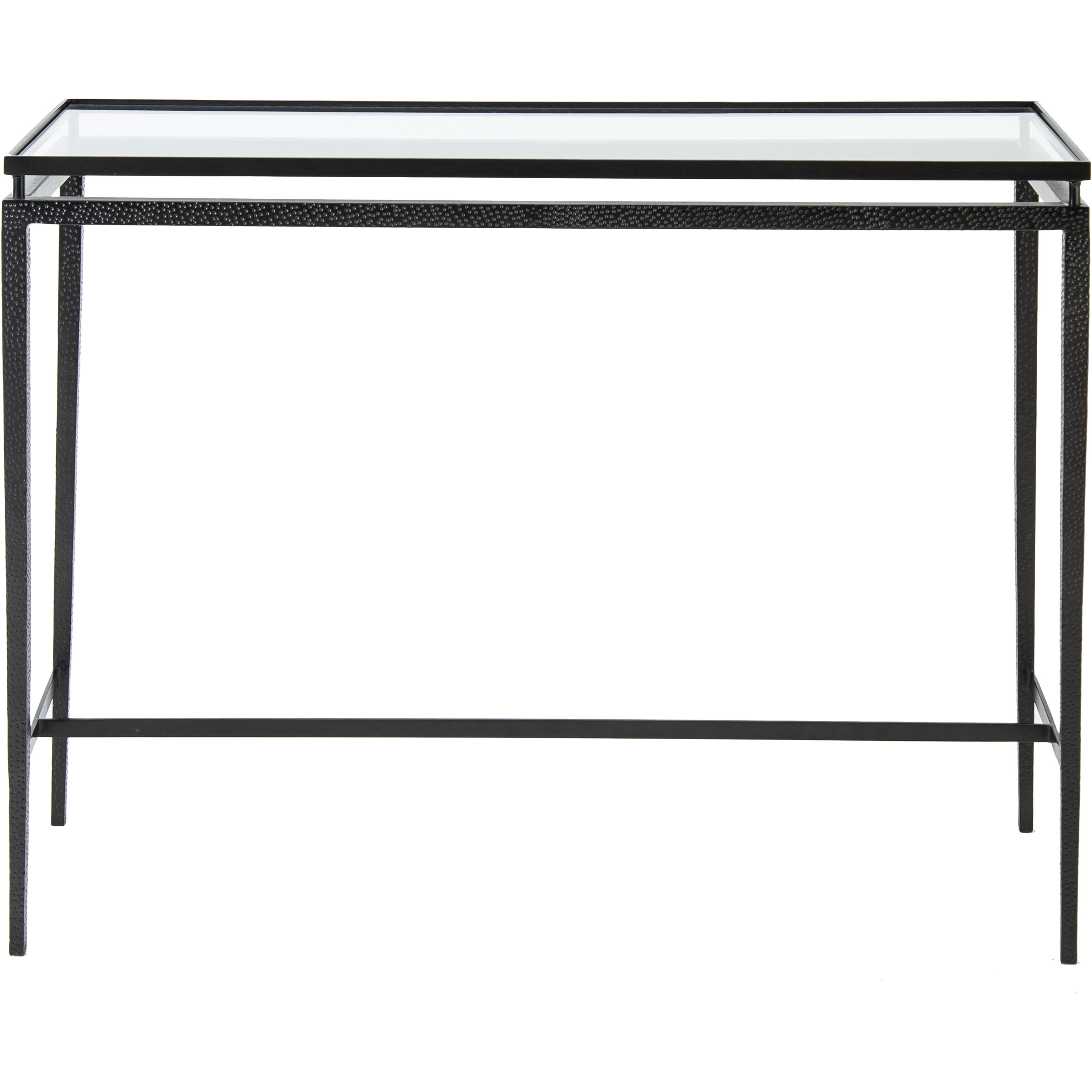 Canyon 42 X 16 inch Black with Clear Console Table