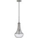 Baraboo 1 Light 14 inch Brushed Steel and Silver Mini Pendant Ceiling Light
