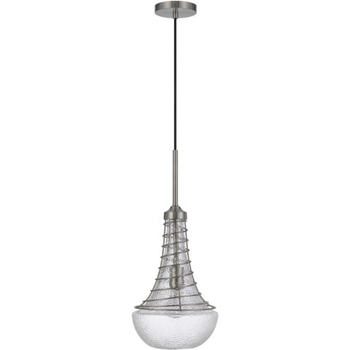 Baraboo 1 Light 14 inch Brushed Steel and Silver Mini Pendant Ceiling Light