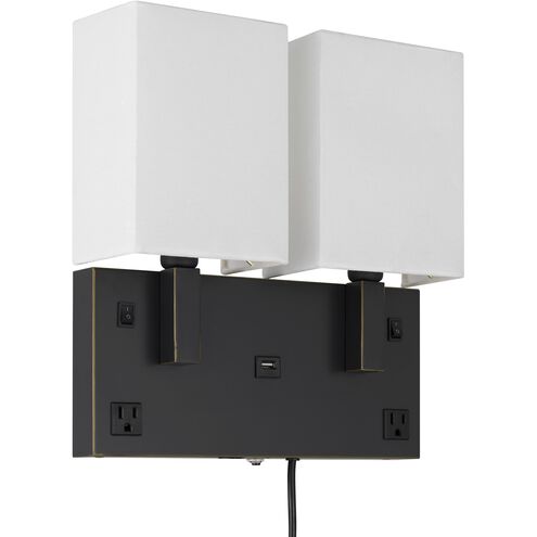 Oberlin 2 Light 13 inch Dark Bronze Wall Lamp Wall Light