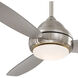 Concept I 52 inch Brushed Nickel with Silver Blades Ceiling Fan