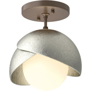 Brooklyn 1 Light 6 inch Ink and Sterling Semi-Flush Ceiling Light