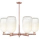Brookhaven Cloche 6 Light 23.88 inch Antique Copper Chandelier Ceiling Light in Opal Glass
