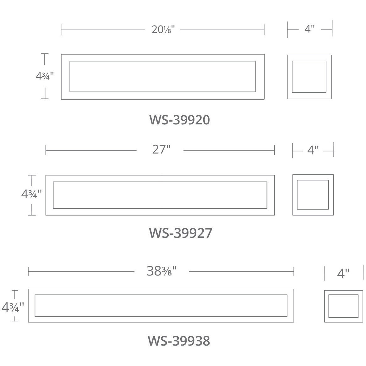 Shock Waves LED 38.38 inch Black Vanity Light Wall Light in 38in.