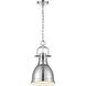 Yep Duncan 1 Light 8.88 inch Chrome Pendant Ceiling Light, Small
