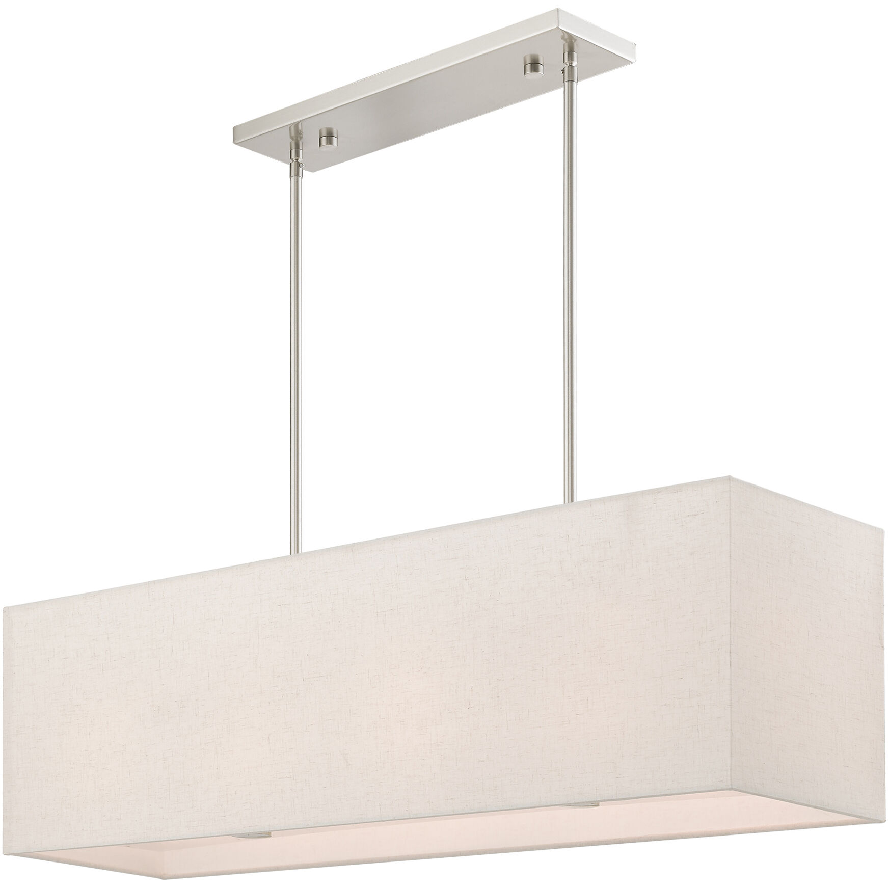 Summit 4 Light 36 inch Brushed Nickel Linear Chandelier Ceiling Light