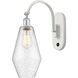 Ballston Cindyrella 1 Light 7 inch White and Polished Chrome Sconce Wall Light in Incandescent, Seedy Glass