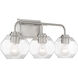 Baldwin 3 Light 24 inch Satin Nickel Bathroom Vanity Light Wall Light, Lighting One