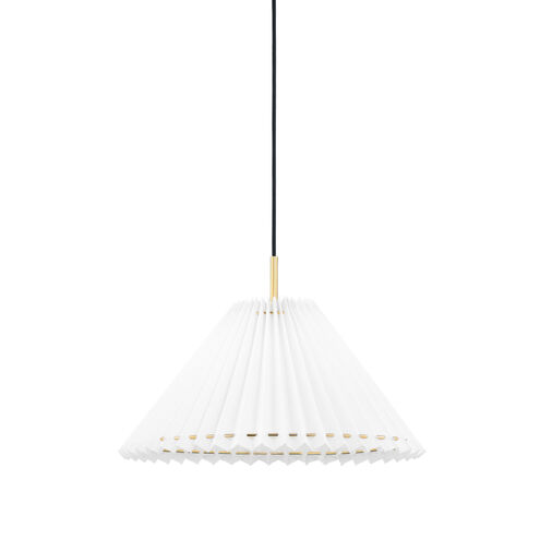 Demi LED 18 inch Aged Brass Pendant Ceiling Light