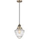 Franklin Restoration Bullet LED 7 inch Brushed Brass Mini Pendant Ceiling Light in Seedy