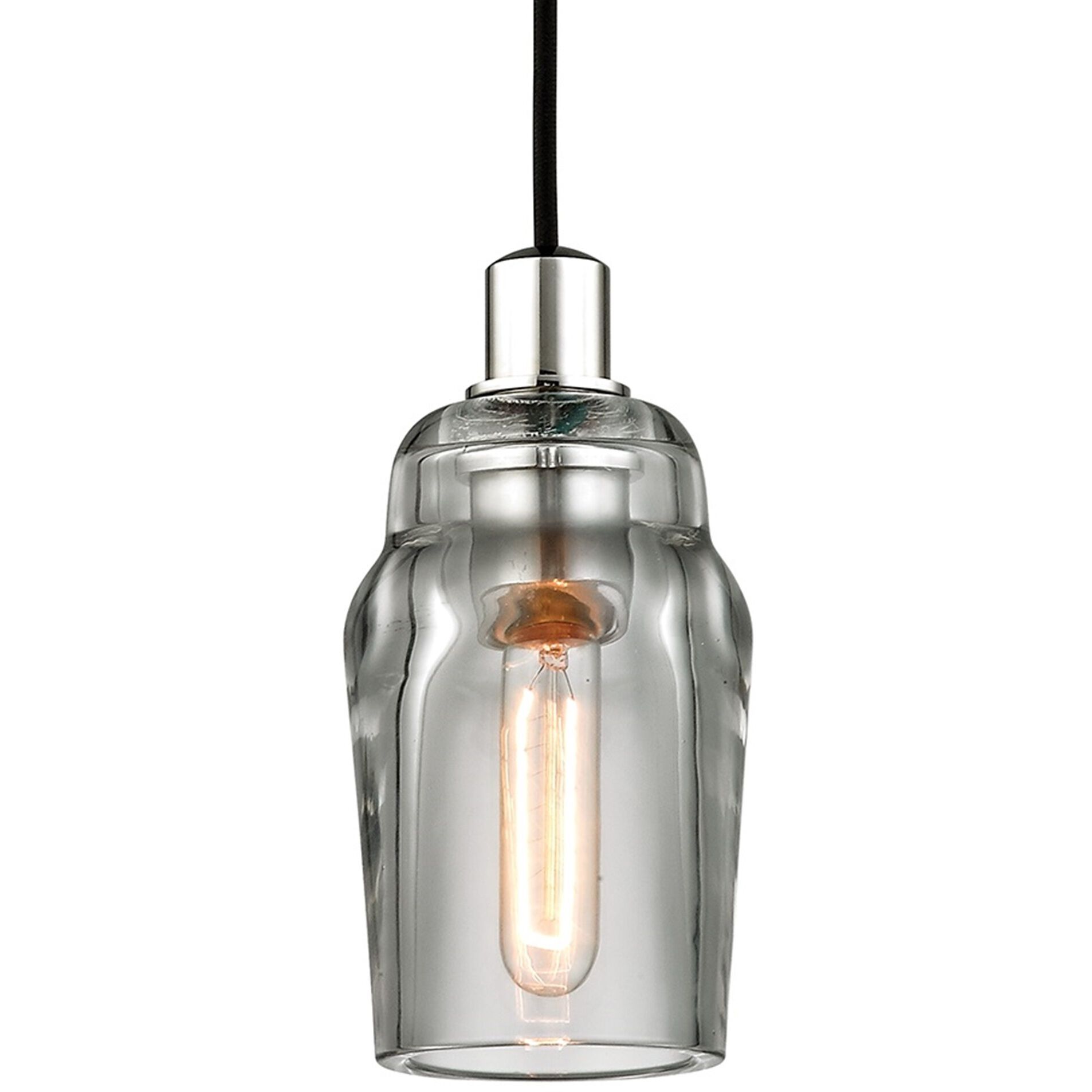 Citizen Pendant Ceiling Light, Clear Pressed Glass