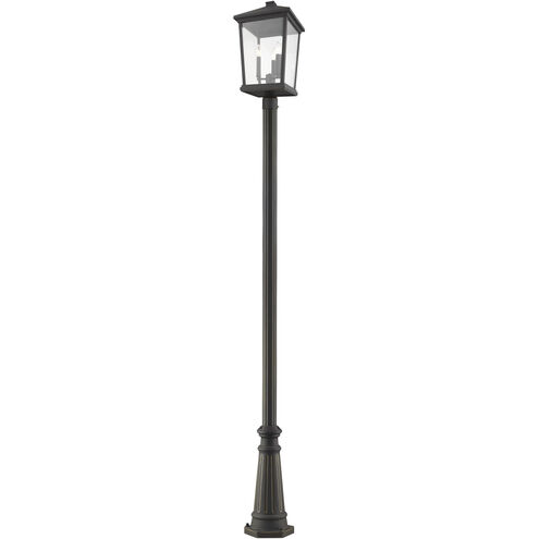 Beacon 3 Light 105.75 inch Oil Rubbed Bronze Outdoor Post Mounted Fixture in 21