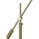 Claire 70 inch 100 watt Satin Brass Floor Lamp Portable Light