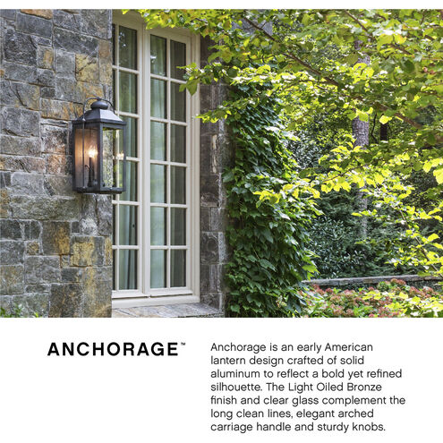 Heritage Anchorage LED 24 inch Aged Zinc Outdoor Pier Mount Lantern
