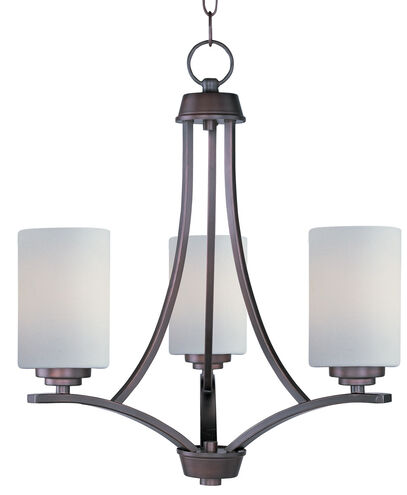 Deven 3 Light 18 inch Oil Rubbed Bronze Mini Chandelier Ceiling Light