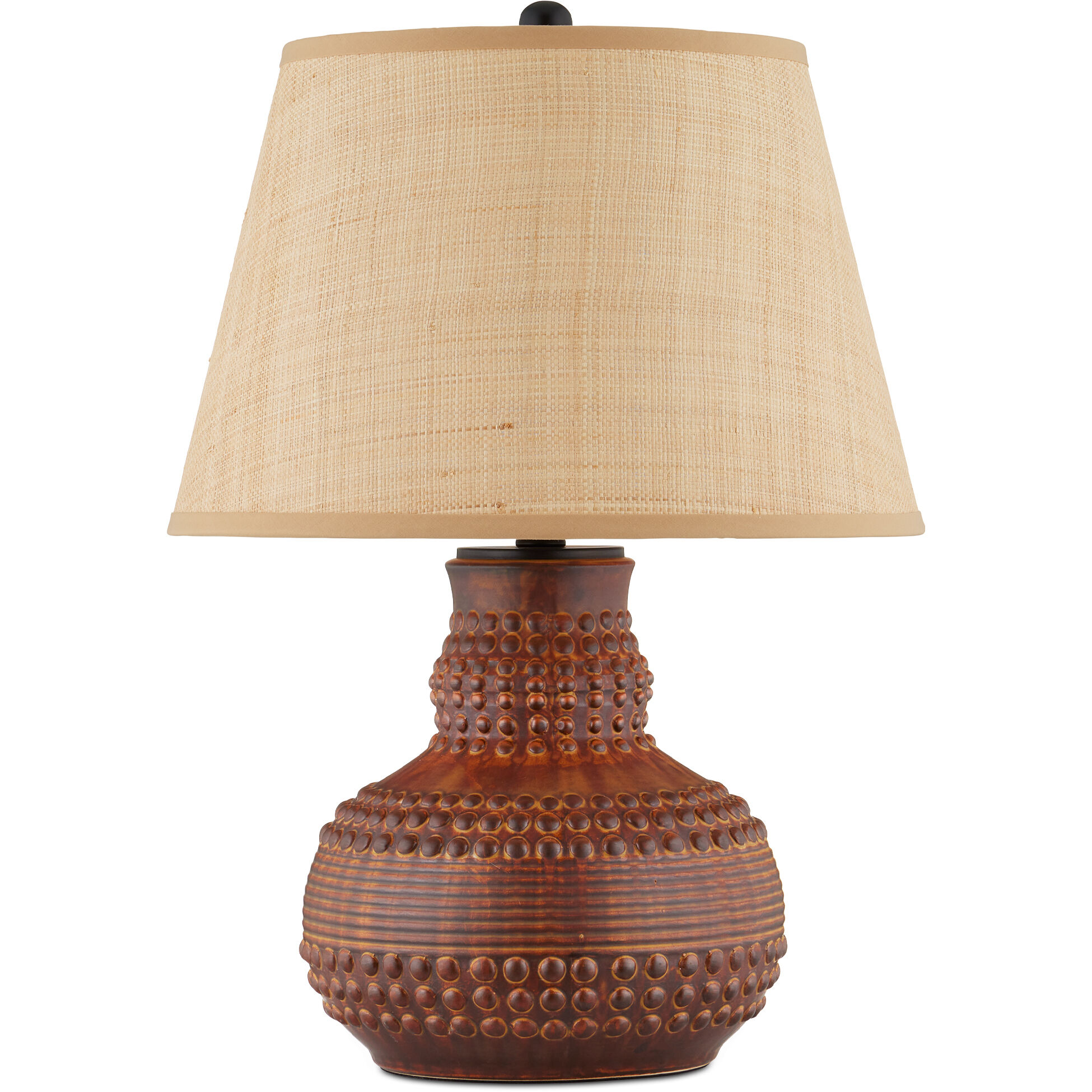 Atamo 23.25 inch 150 watt Dark Brown/Rustic Black Table Lamp Portable Light