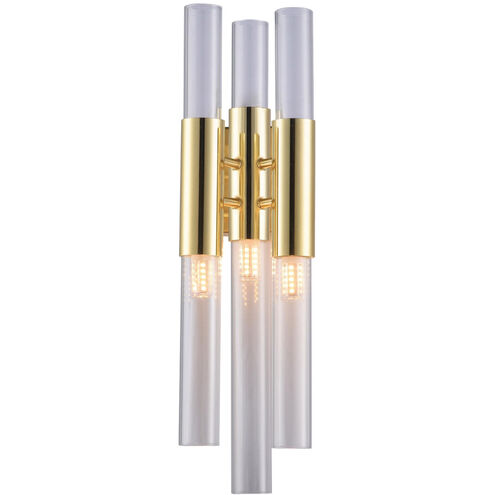 MU Series 3 Light 4 inch Gold Wall Sconce Wall Light