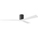 Atlas Irene-3H 72 inch Matte Black with Matte White Blades Ceiling Fan