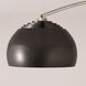 Half Dome 1 Light 5 inch Satin Nickel Wall Mounted Arc Lamp Wall Light in Black Nickel