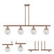 Ballston Beacon LED 48 inch Antique Copper Island Light Ceiling Light in Clear Glass