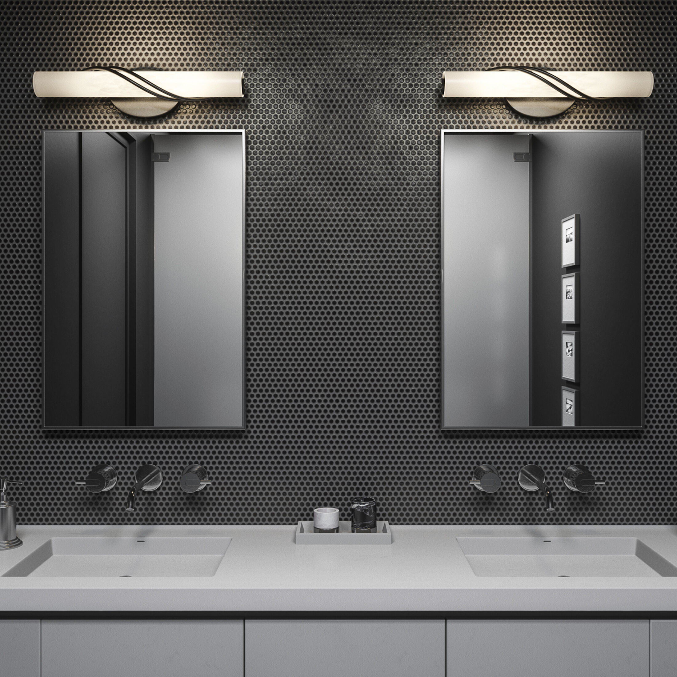 Serenade 19 inch Matte Black Bath Light Wall Light