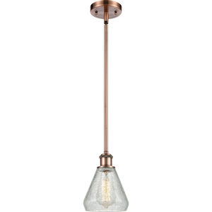 Ballston Conesus LED 6 inch Antique Copper Pendant Ceiling Light, Ballston