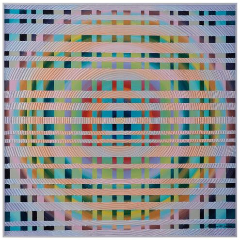 LM Zhou's Tinted Trace I 40 X 40 inch Oils And Original Art