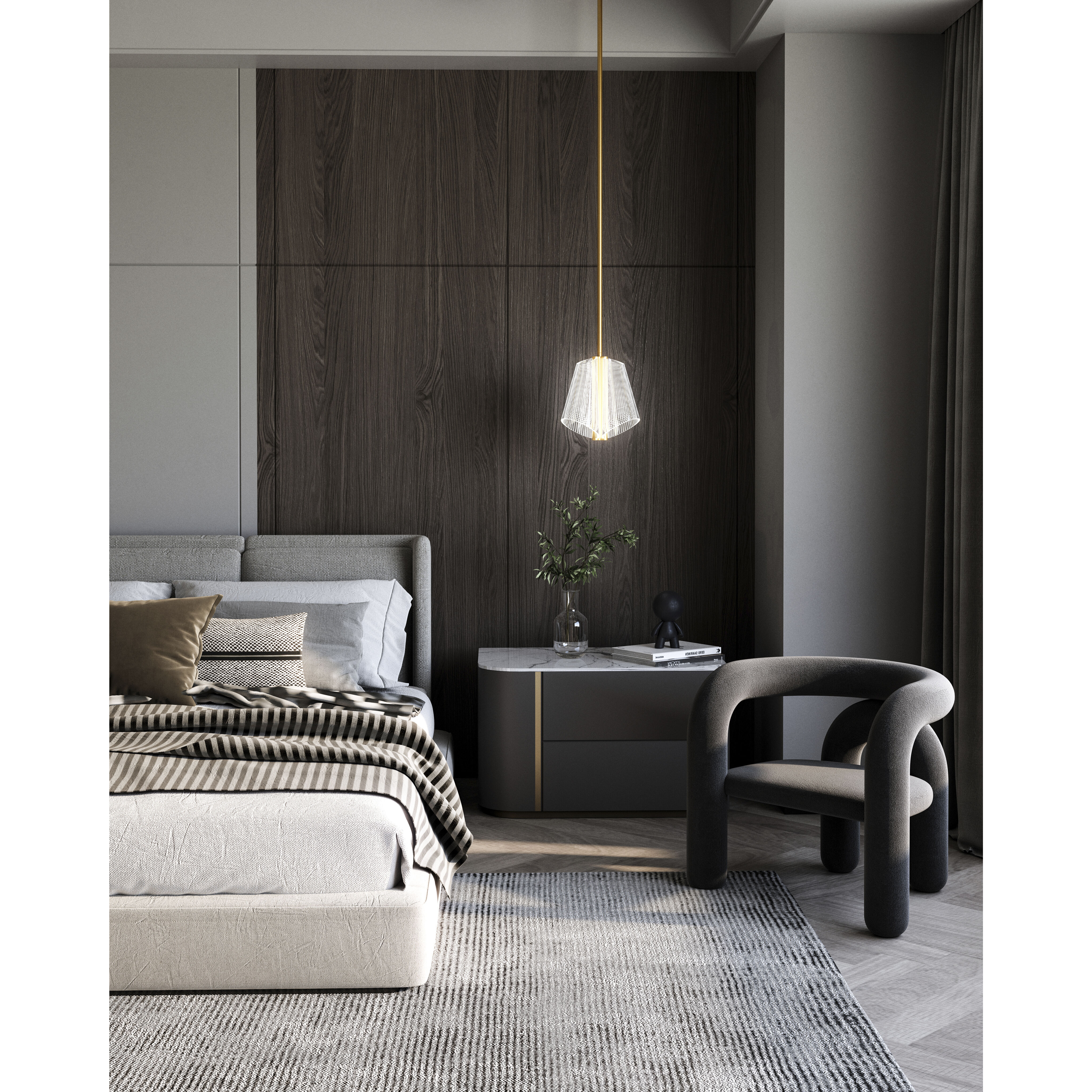 Mulberry LED 10.88 inch Brushed Gold and Light Guide Pendant Ceiling Light