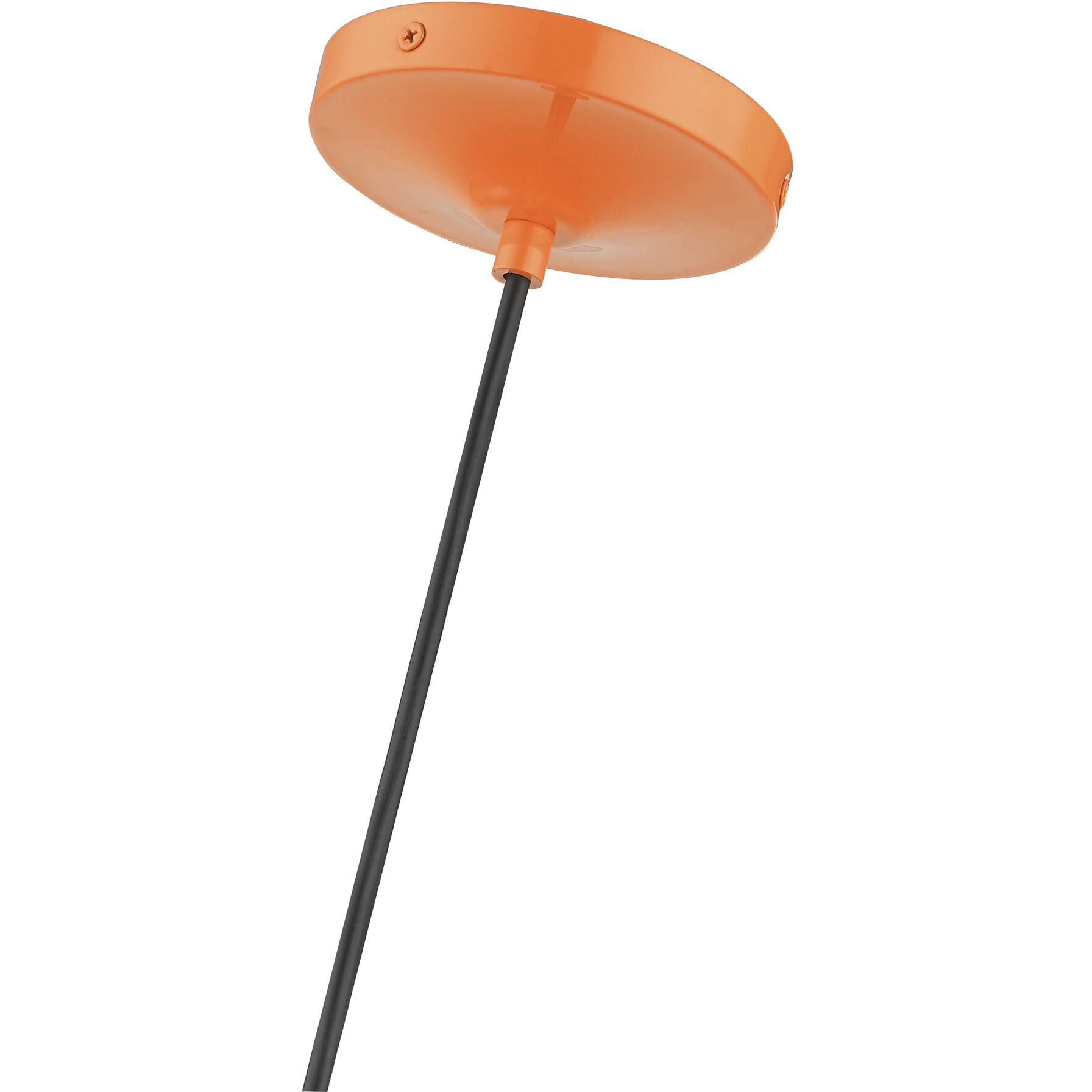 Everett 1 Light 9 inch Shiny Orange Pendant Ceiling Light