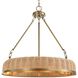 Ladakh 9 Light 28 inch Weathered Brushed Brass Pendant Ceiling Light