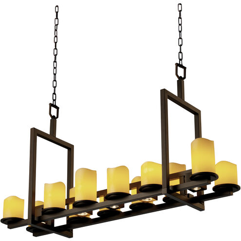 CandleAria LED 14 inch Dark Bronze Chandelier Ceiling Light