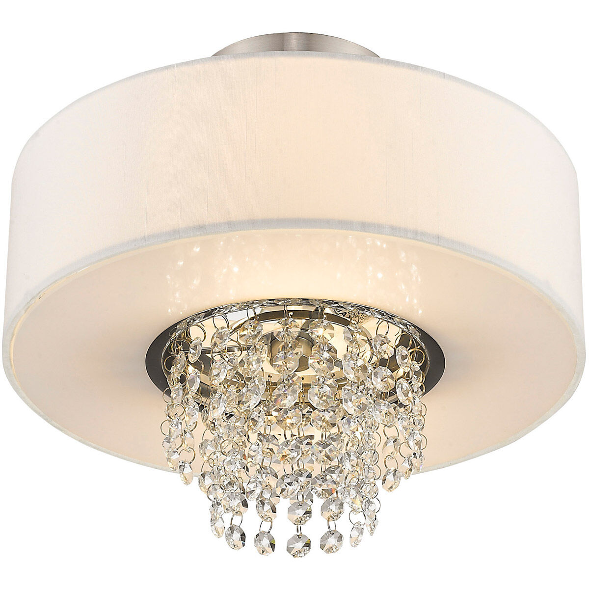 Carlisle 2 Light 13 inch Brushed Nickel Semi-Flush Mount Ceiling Light