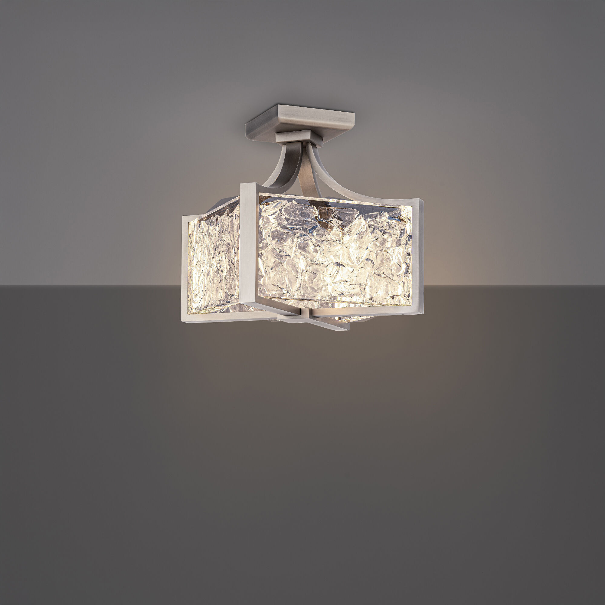 Emblem LED 11.38 inch Brushed Nickel Indoor Ceiling Lighting