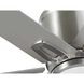 Bexar 54 inch Brushed Nickel with Silver/Dark Cherry Blades Ceiling Fan, Progress LED