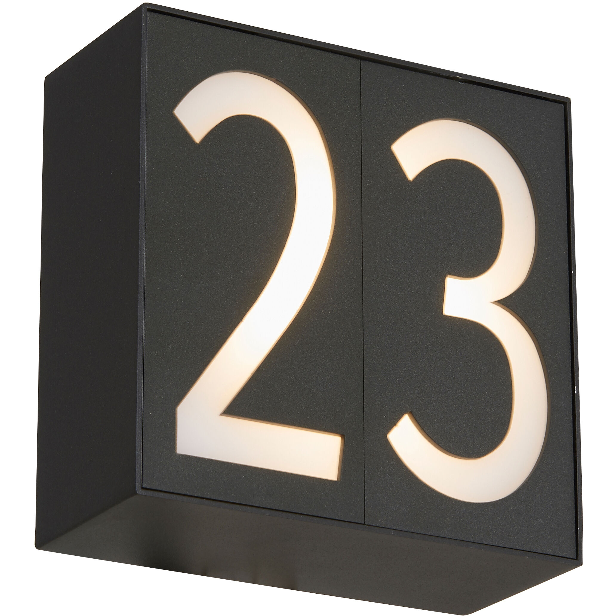 Numero LED 5 inch Matte Black Outdoor Wall Light