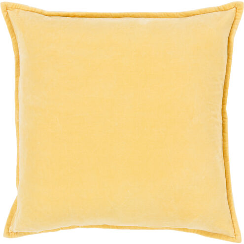 Cotton Velvet 20 X 20 inch Mustard Pillow Kit, Square