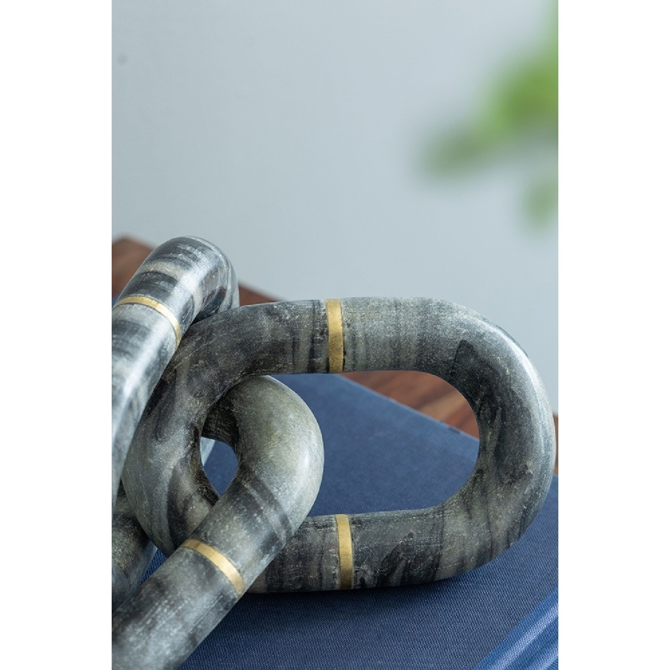 Anita Gray/Brass Marble Chain