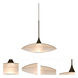 Spazio 1 Light Bronze Cord Pendant Ceiling Light in Incandescent, Frost Glass