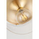 Grace 1 Light 10 inch Aged Brass Flush Mount Ceiling Light